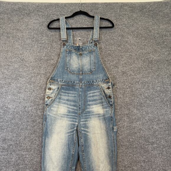 BDG Overalls Women 27 Blue Faded Denim Outdoor Utility Pockets Carpenter Y2K 90s - Picture 5 of 12